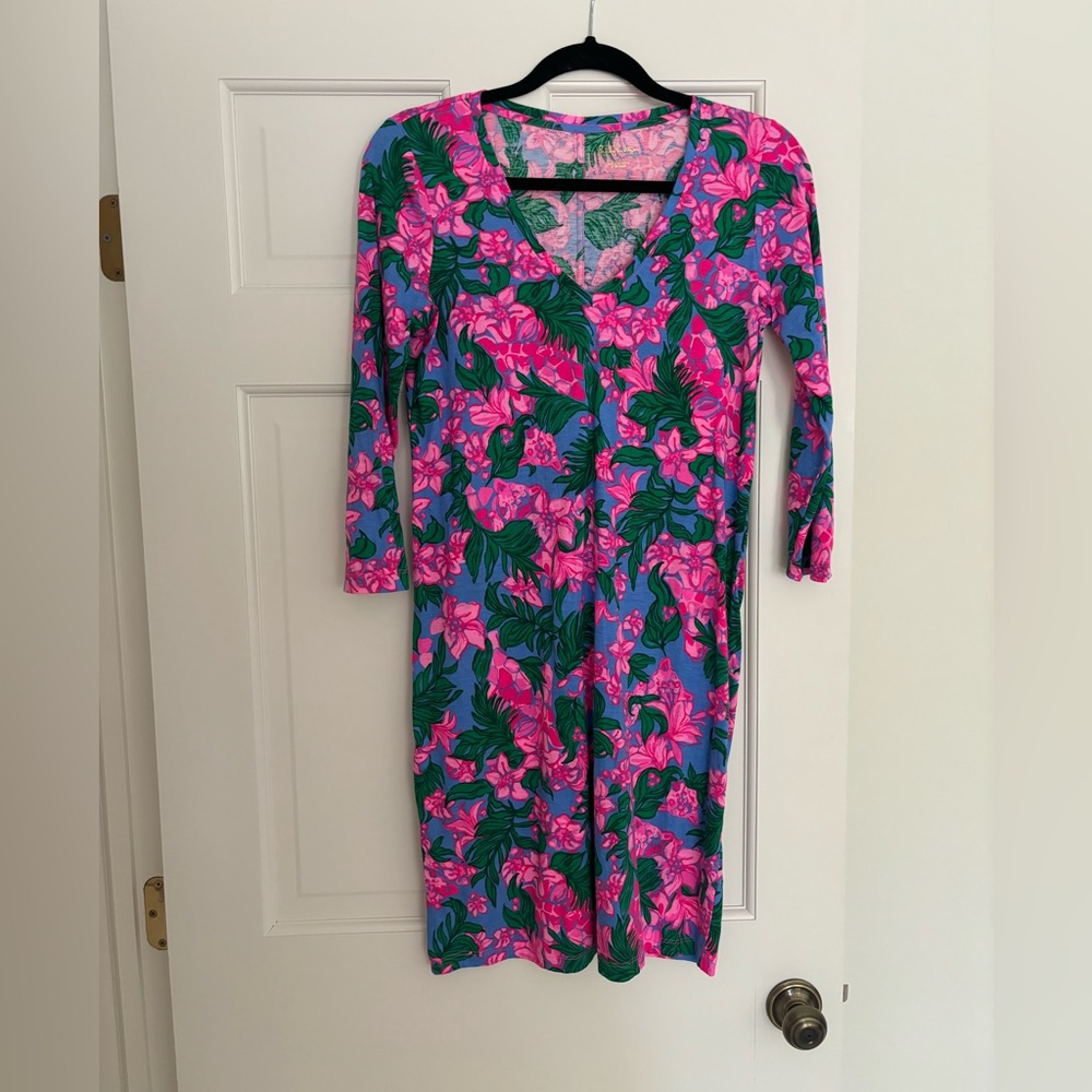 Lilly Pulitzer Tessa dress size small Cerise Pink Safari Sunset